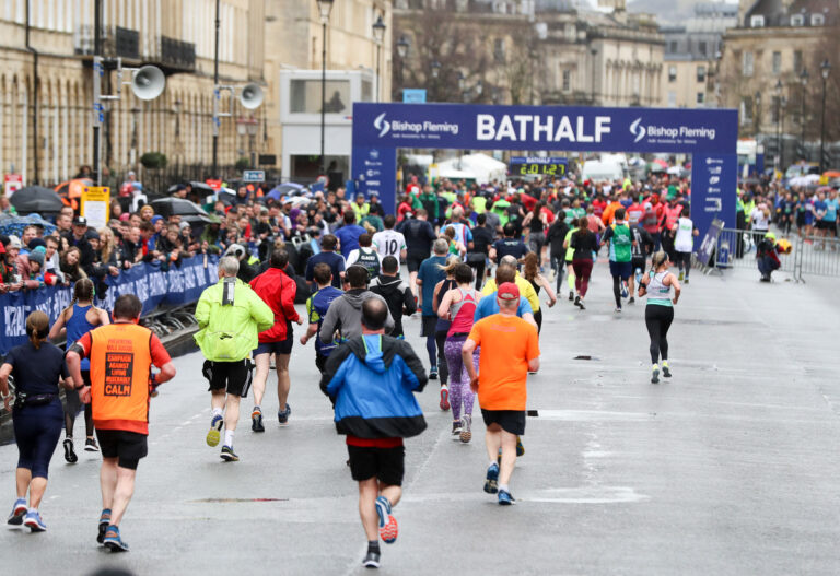Bath Half Marathon finish line