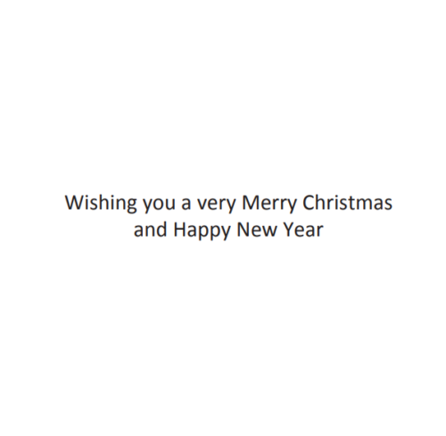 inside of charity xmas card
