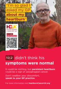nick oesophageal cancer story heartburn