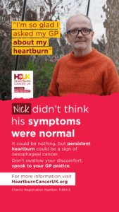 nick oesophageal cancer story heartburn
