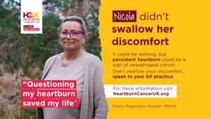 nicola oesophageal cancer story heartburn