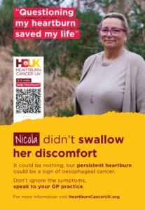 nicola oesophageal cancer story heartburn