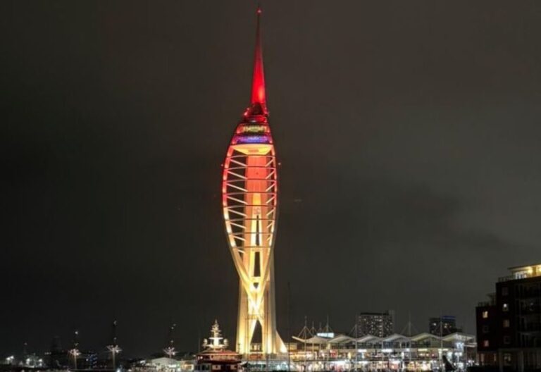 spinnaker tower - oesophaegeal cancer awareness month