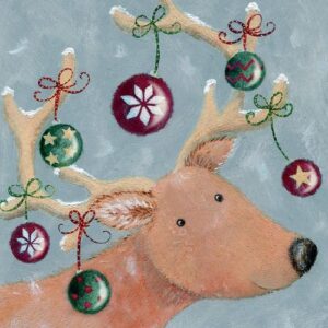 Deer & Baubles - Pack of 10 Charity Christmas Cards